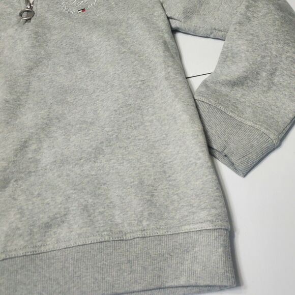 Tommy Hilfiger Women Med Pullover Sweater Grey Heathered Long Sleeve V Neck Soft - Picture 12 of 12
